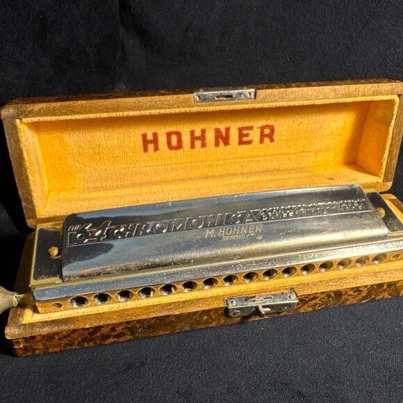 Vintage Hohner 64 Chromonica Model 280/64 in C With Original Storage Box - Picture 6 of 6
